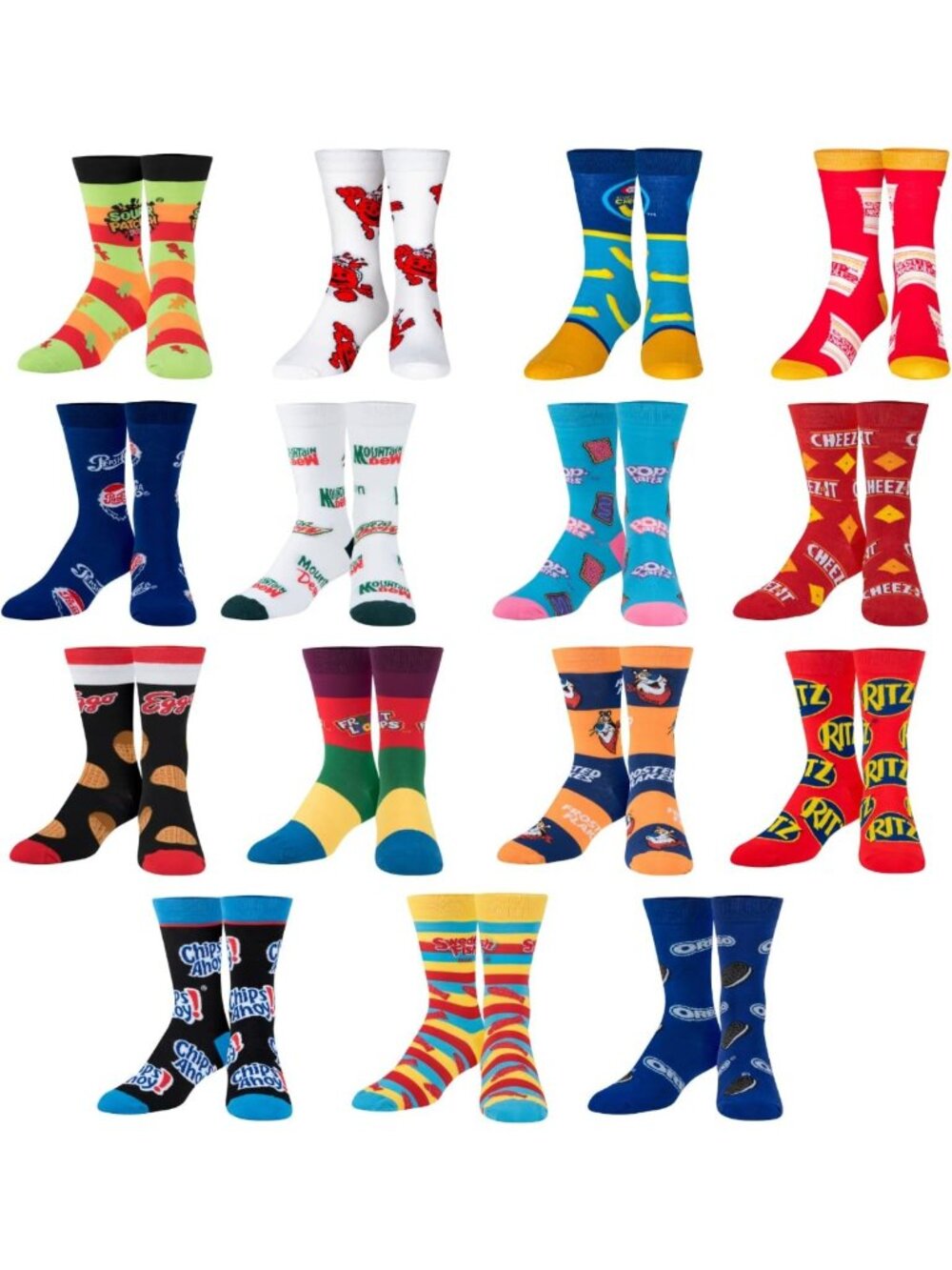 Snack Food Crew Socks Gift Set - Fun 8-Pack Novelty Socks for Food Lovers